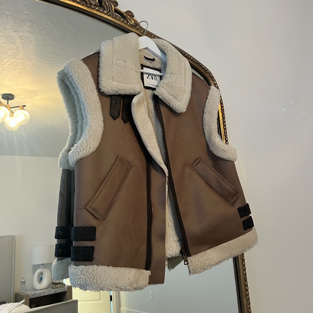 Zara oversi combination fleece